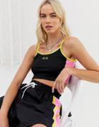 The Ragged Priest Cami With Embroidered Slogan Two-piece-black