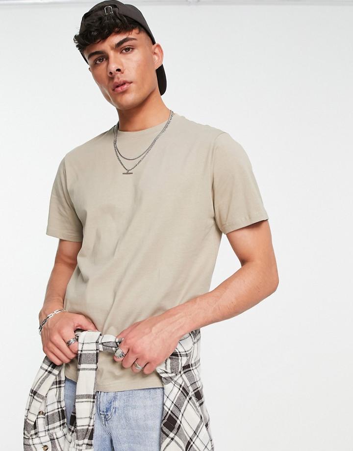 Pull & Bear T-shirt In Beige-neutral