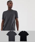 Asos Design Relaxed T-shirt With Crew Neck 2 Pack Multipack Saving - Multi