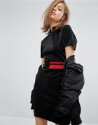 Cheap Monday Side Stripe High Neck Dress - Black