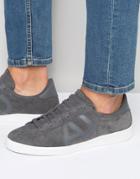 Armani Jeans Suede Logo Sneakers - Gray