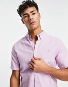 Farah Short Sleeve Shirt In Lilac-purple
