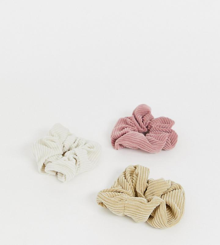 My Accessories London Cord Scrunchie 3 Pack - Multi