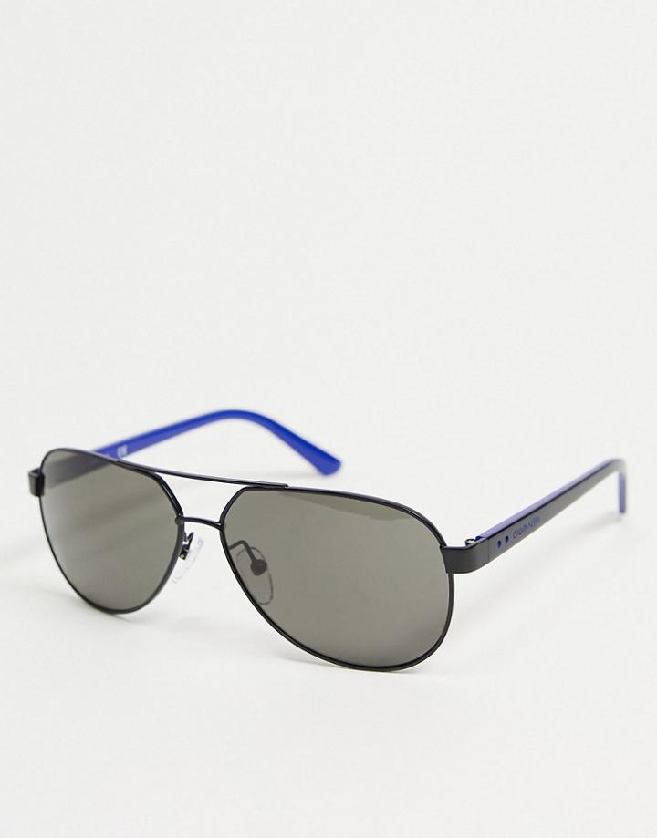 Calvin Klein Ck 19300s Double Brow Sunglasses-black