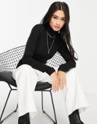 & Other Stories Ribbed Turtleneck In Black