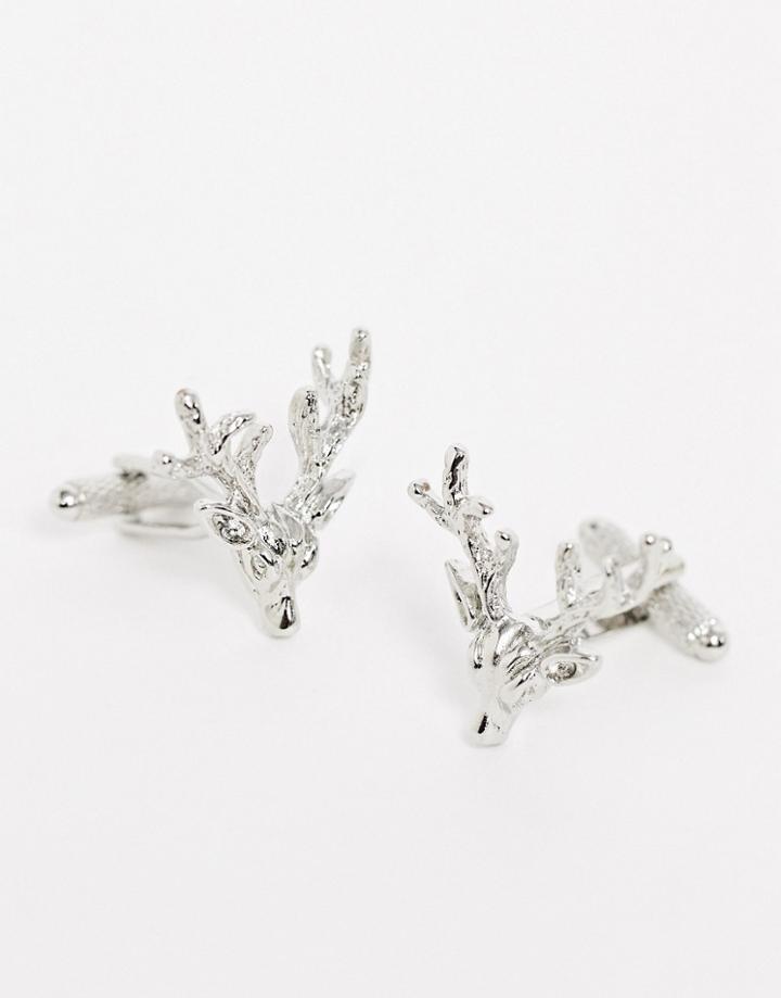 Peter Werth Stag Cufflinks And Tie Pin Set-gold