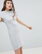 River Island Cap Sleeve T-shirt Dress-gray