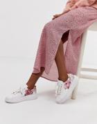 Ted Baker Leather Floral Sneakers - White