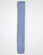 Gianni Feraud Knitted Dusty Blue Tie - Blue