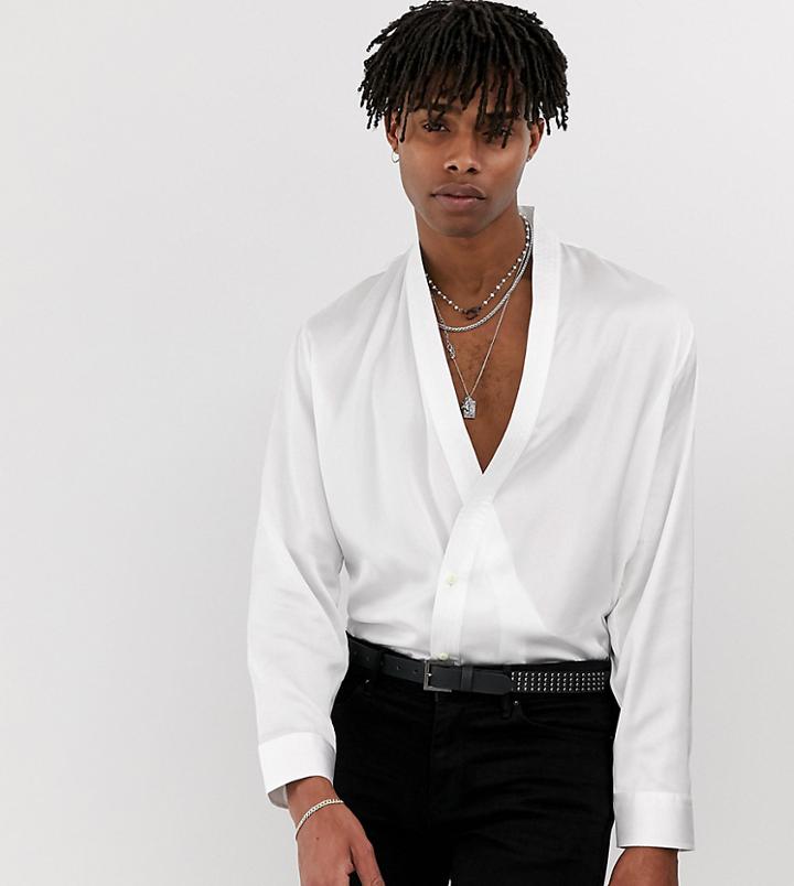 Heart & Dagger Kimono Shirt In White