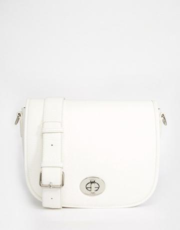 Marc B Saddle Cross Body Bag - White
