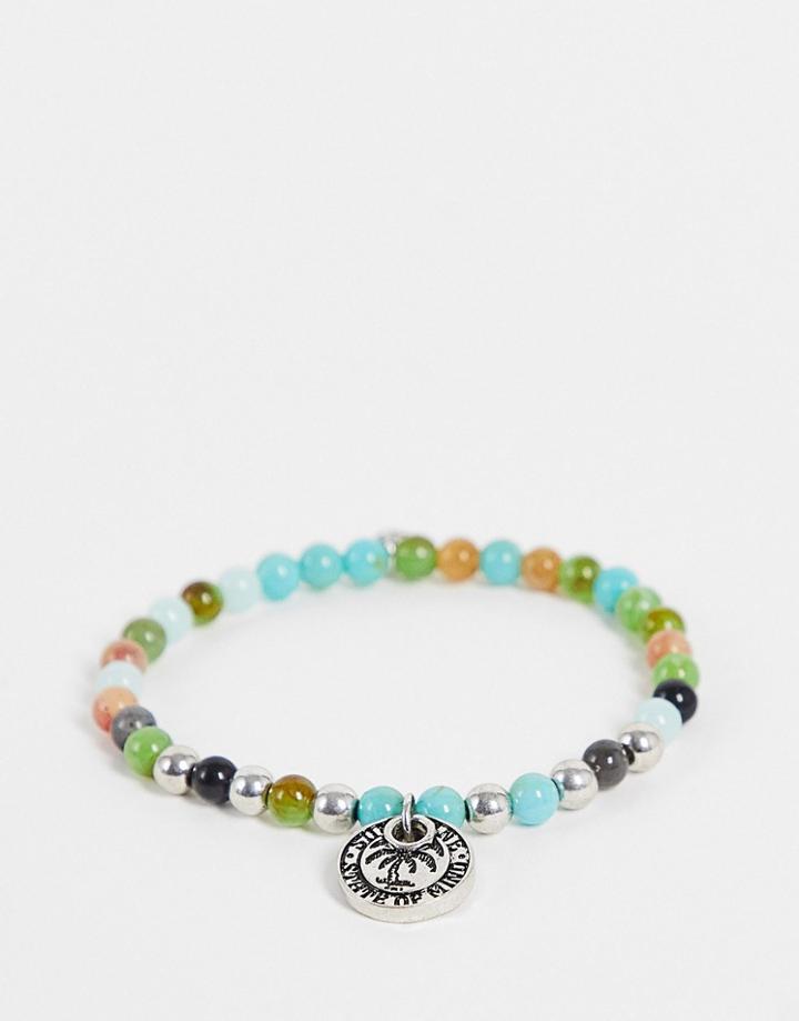 Classics77 Beaded Coin Bracelet In Green