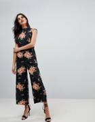 Asos Jumpsuit With High Neck And Wide Leg - Multi
