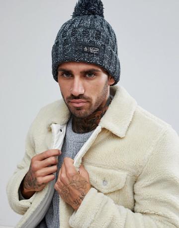 Original Penguin Straits Bobble Hat - Gray