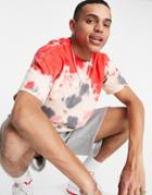 Nike Premium Essentials Oversized Heavyweight T-shirt In Tie-dye Red