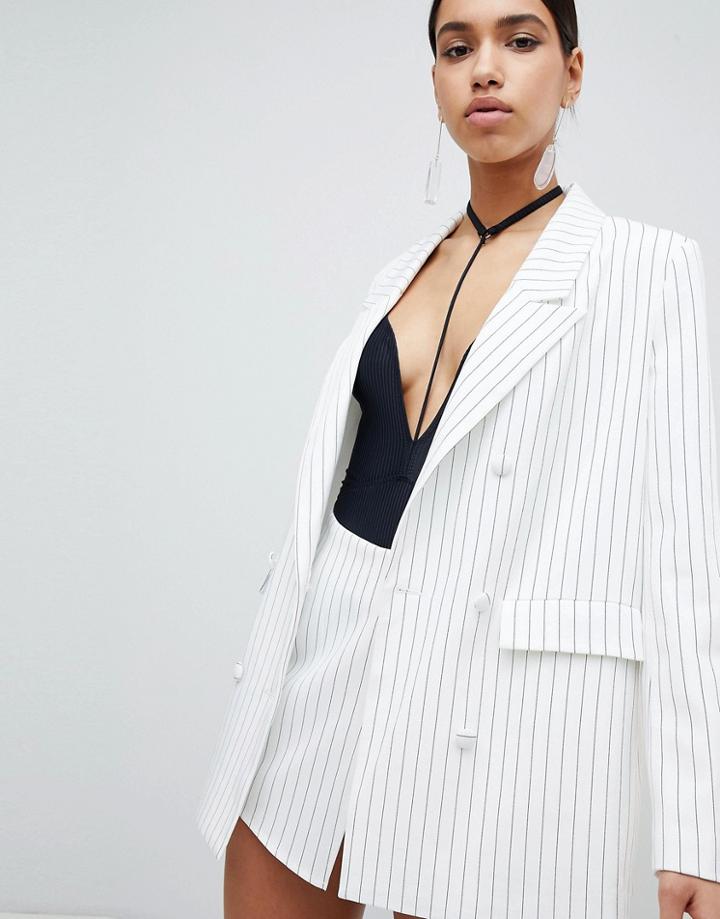 Parallel Lines Pin Stripe Blazer Two-piece - Multi