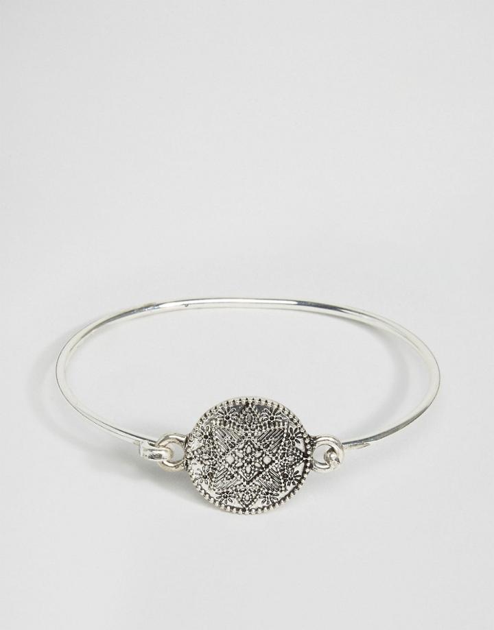 Asos Filigree Disc Bracelet - Mixed Metal