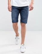 Jack & Jones Intelligence Denim Shorts In Engineered Knee Length - Blue