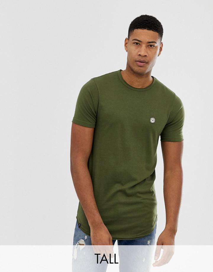 Le Breve Tall Raw Edge Longline T-shirt