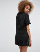 Sister Jane Shadowplay Lace Back Dress - Black