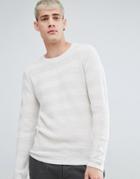 Selected Homme Knitted Sweater In 100% Cotton - Cream