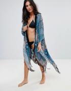 Little White Lies Patterned Beach Kimono - Multi