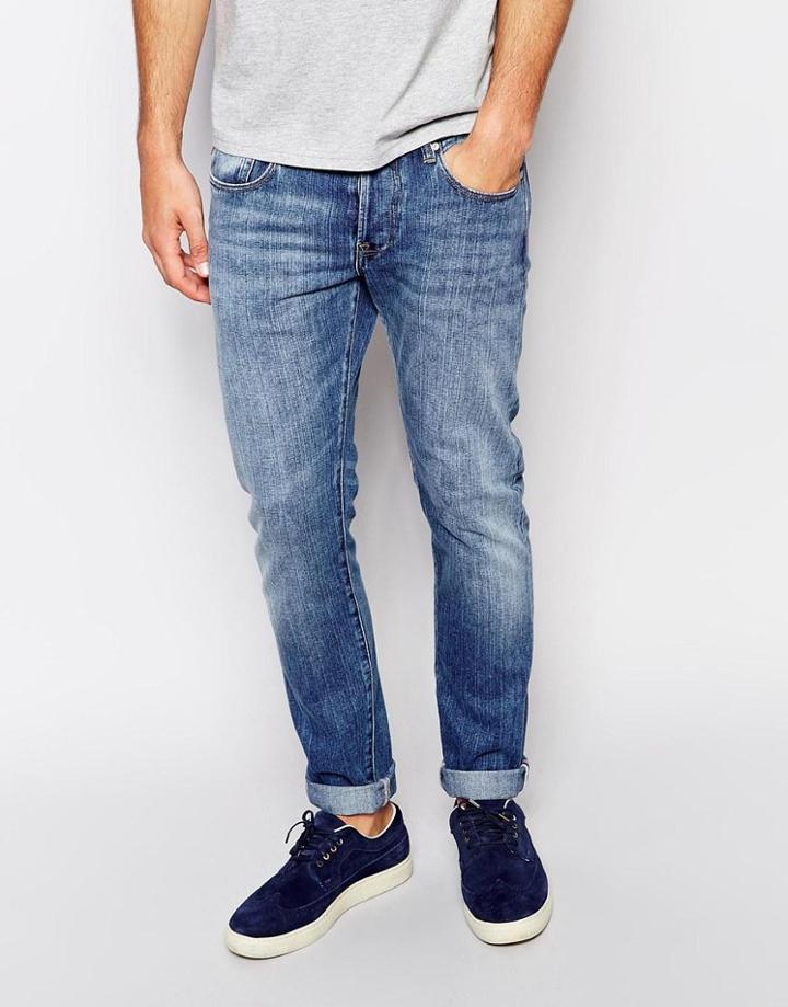Paul Smith Jeans Light Wash Jeans In Tapered Fit