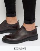 Walk London Manor Oxford Toe Cap Shoes - Black