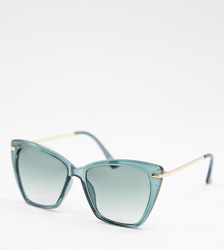 Jeepers Peepers Women's Cat Eye Sunglasses In Green - Exclusive To Asos