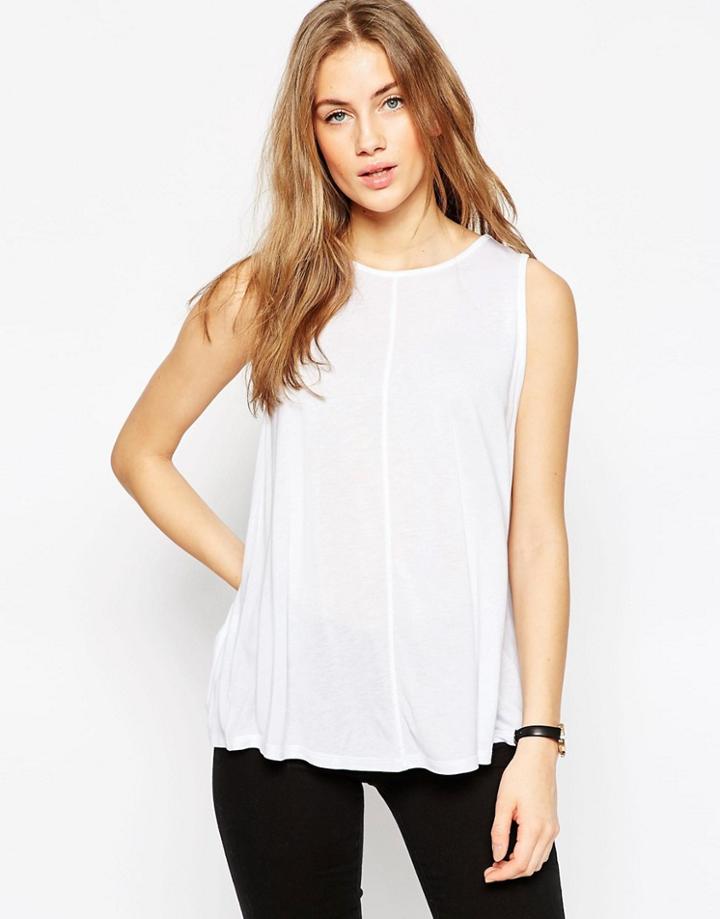 Asos Swing Tank With Drape - White