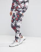 Hype Skinny Joggers In White With Digi Camo Print - White