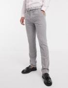 Gianni Feraud Skinny Fit Gray Flannel Suit Pants-grey