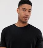 Asos Design Tall Relaxed T-shirt With Crew Neck In Black