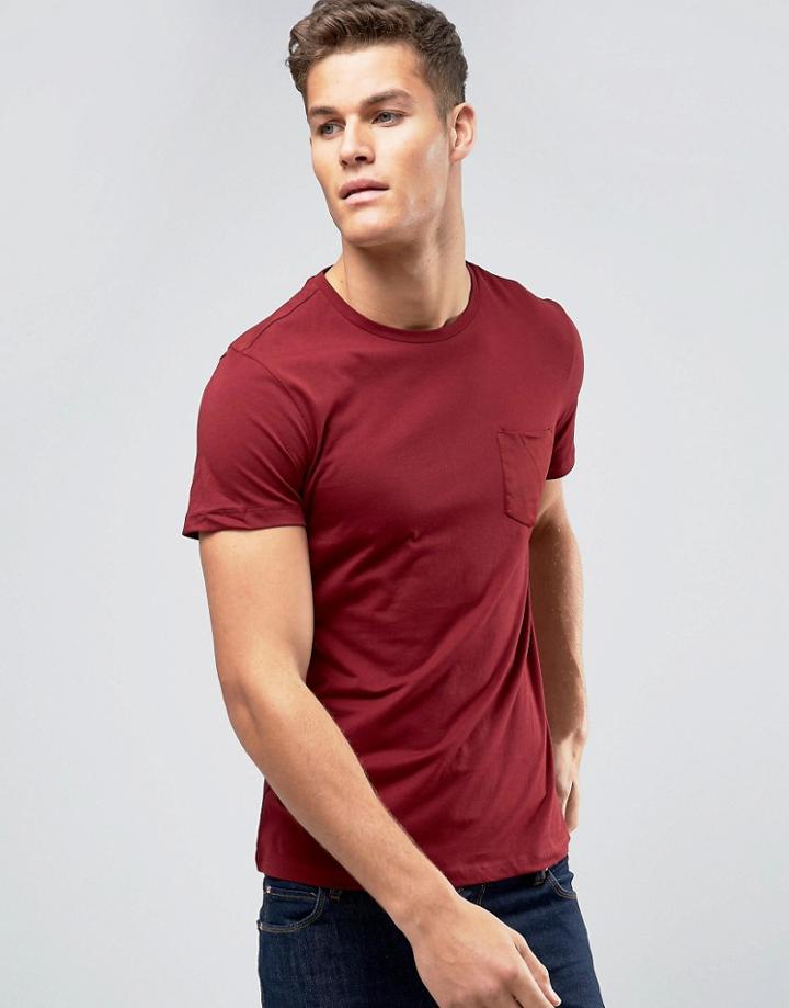 Burton Menswear Satin Pocket T-shirt - Green