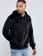 Nicce London Fleece Hoodie With Embroidered Logo - Black