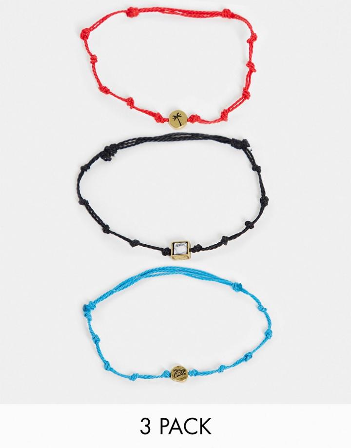Classics 77 3 Pack Cord Adjustable Bracelets In Multi