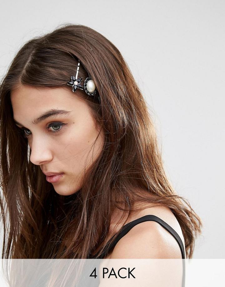 Johnny Loves Rosie Sophie Hair Clip Multi Pack - Gray