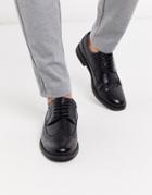 Truffle Collection Brogue Lace Up Shoe In Black