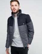 Diesel W-archers Quilted Jacket 2 Tone - Gray