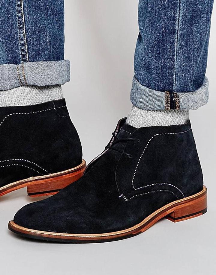 Ted Baker Torsdi Suede Short Boots - Blue