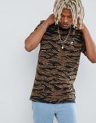 Adidas Skateboarding Camo T-shirt In Green Dh3901 - Green