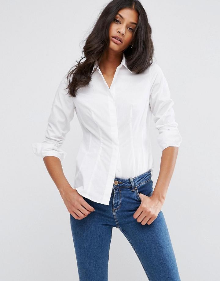 Asos Fuller Bust Fitted Shirt - White