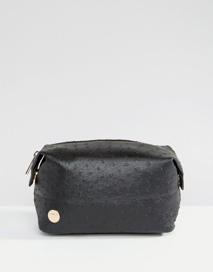 Mi-pac Make-up Bag In Ostrich Black - Black