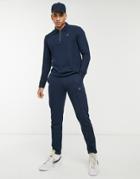Jack & Jones Premium Set Textured Sweatpants In Navy