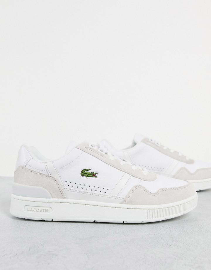 Lacoste Tclip Court Sneakers In White/off White