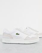 Lacoste Tclip Court Sneakers In White/off White