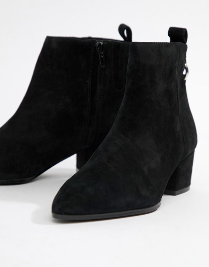 Steve Madden Clover Black Suede Ankle Boot - Black