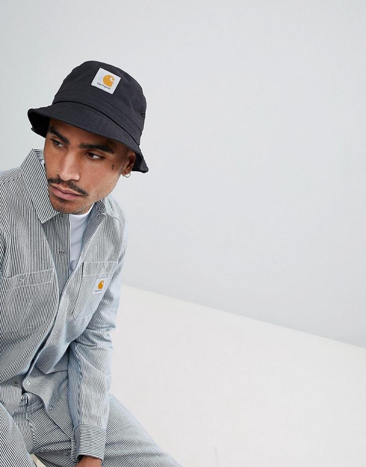 Carhartt Wip Watch Bucket Hat In Black - Black