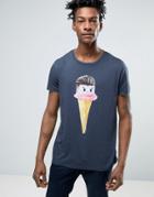 Boss Orange By Hugo Boss Quiff Cone T-shirt Regular Fit In Navy - Navy