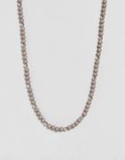 Icon Brand Gray Beaded Necklace In Gray Exclusive To Asos - Gray